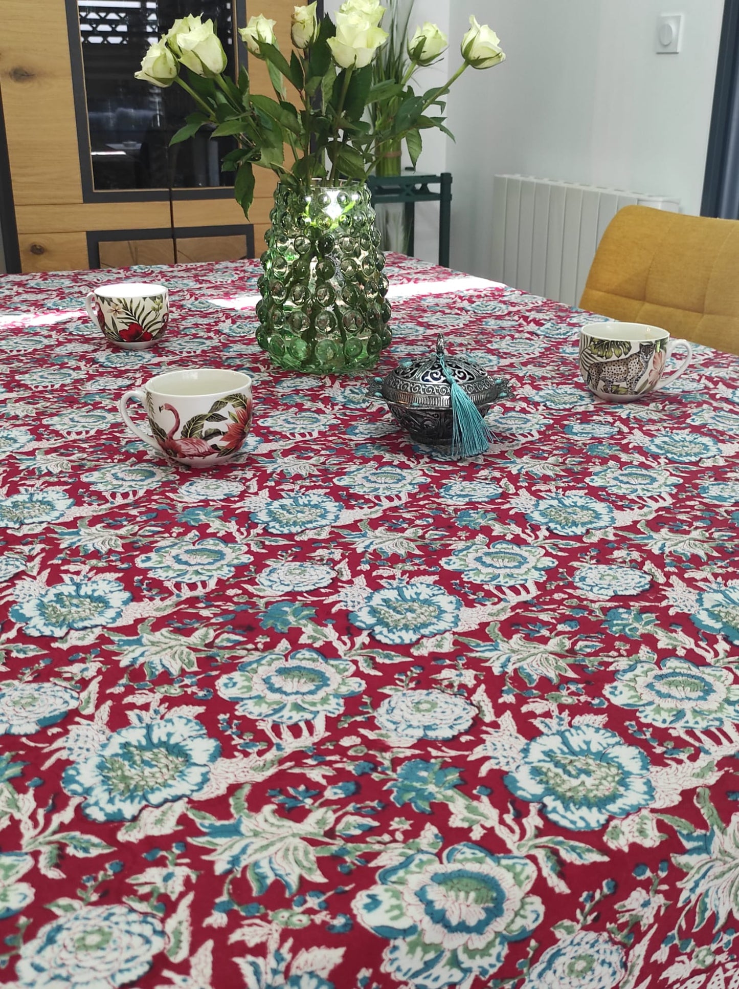 Nappe Coton Block print - 160x230 cms