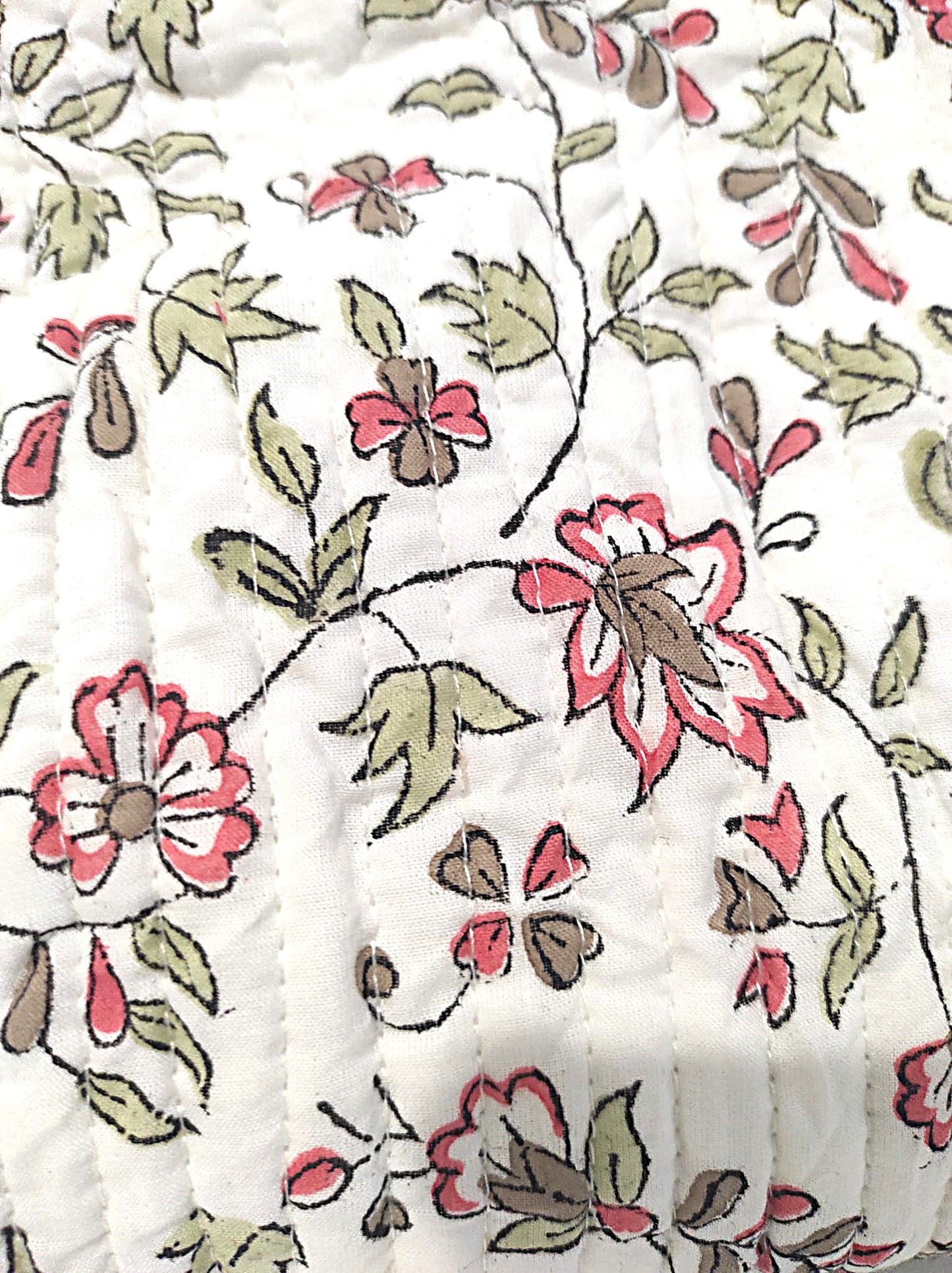 Trousse de toilette artisanale en coton Block Print – 2 tailles (S & L)