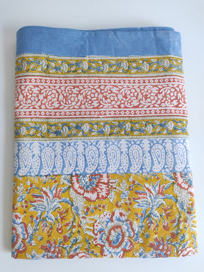 Nappe Coton Block print - 160x230 cms