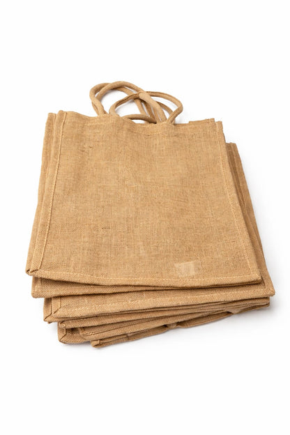 Sac en toile de jute – Fabrication artisanale à Kolkata (40 x 43 x 12 cms)