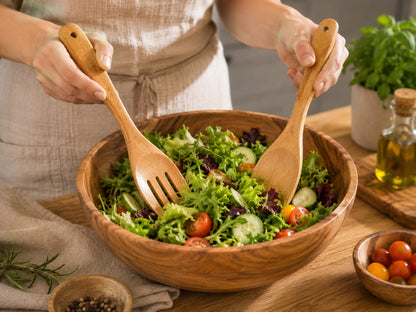 Set de cuisine artisanal en bois de neem – 6 pièces