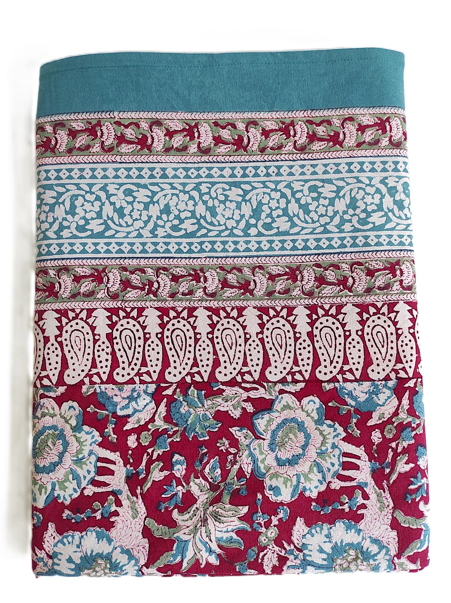 Nappe artisanale Block Print 160 x 230 cm – 6 places