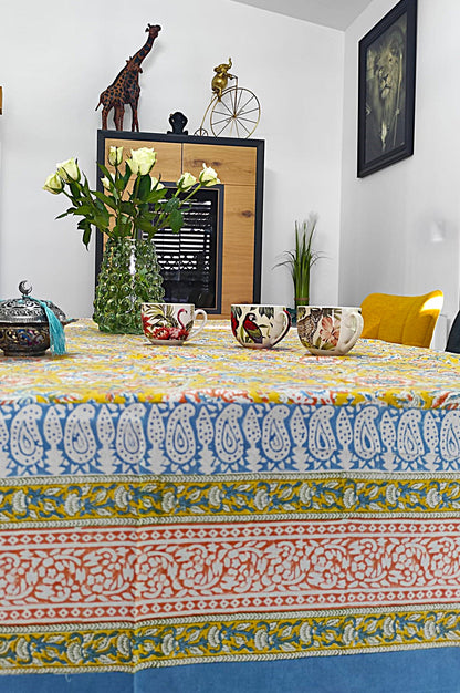 Nappe Coton Block print - 160x230 cms