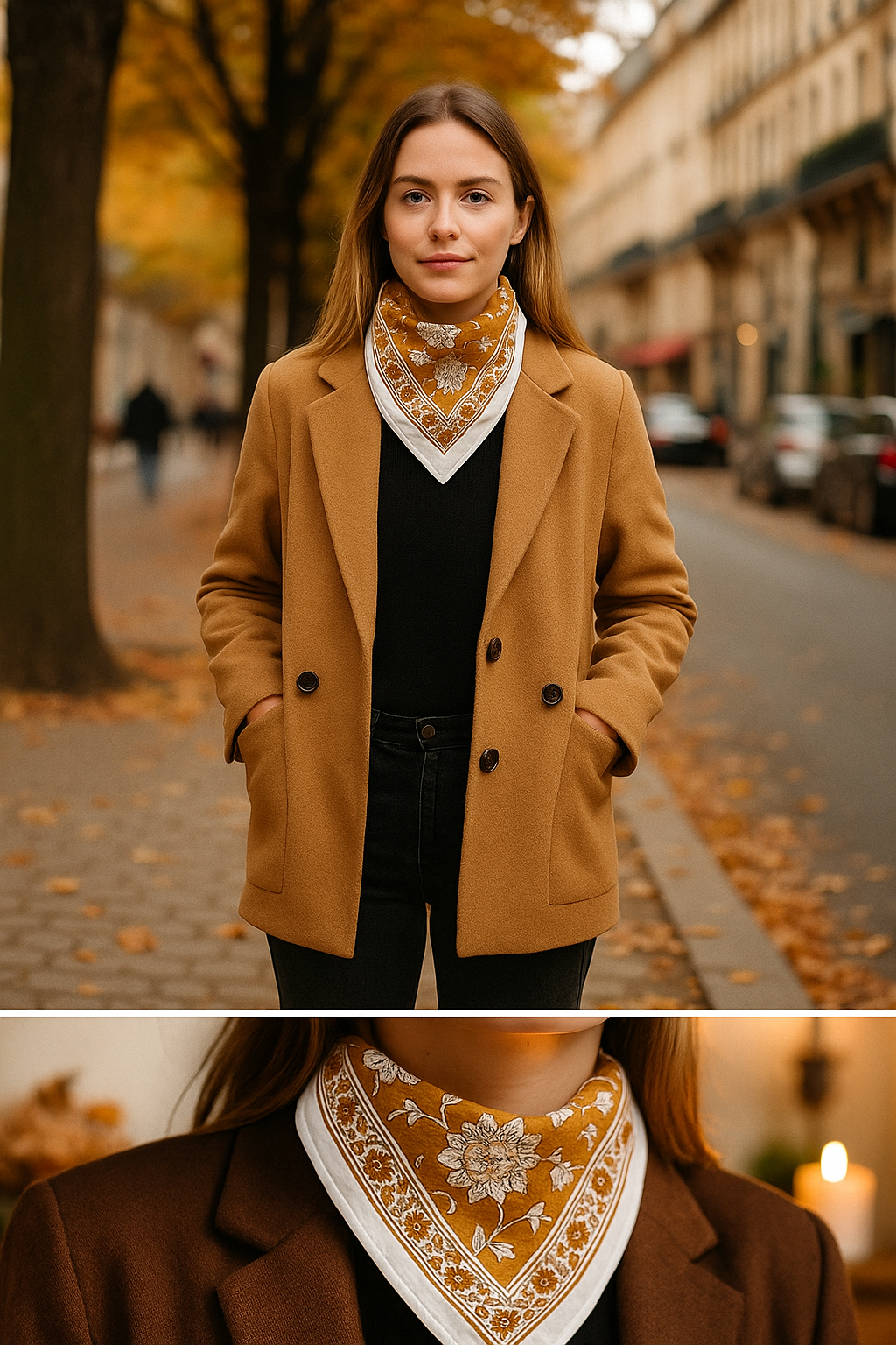 Carré foulard bandana en voile de coton – Block print Jaipur (50x50 cm)- AGRA