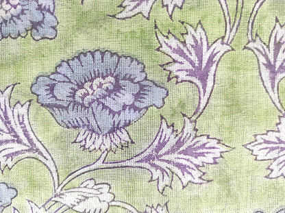 Carré foulard bandana en voile de coton – Block print Jaipur (50x50 cm) - BANGALORE