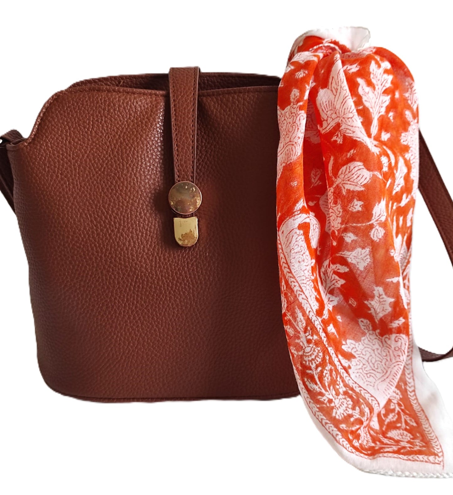 Carré foulard bandana en voile de coton – Block print Jaipur (50x50 cm) - MUMBAI
