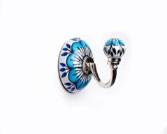 Patère Ronde en Céramique – Collection Udaipur (Ø 6 cm, L 8,5 cm)
