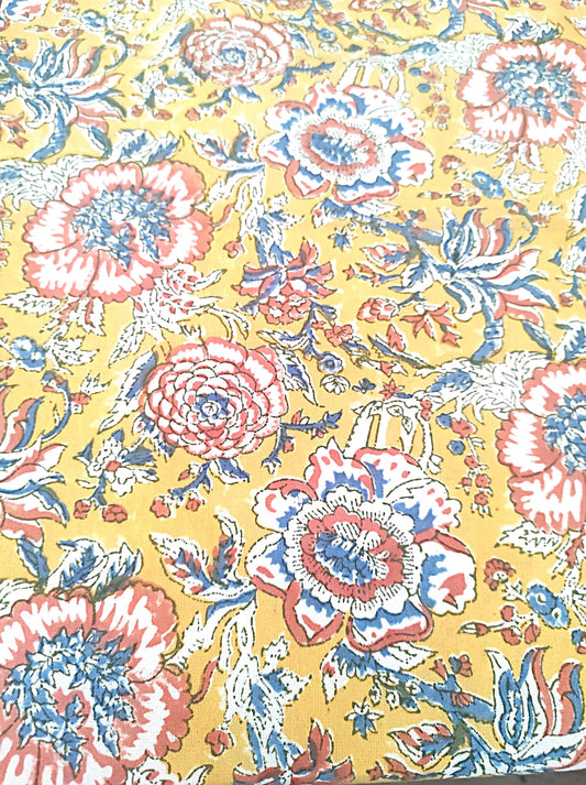 Nappe Coton Block print - 160x230 cms