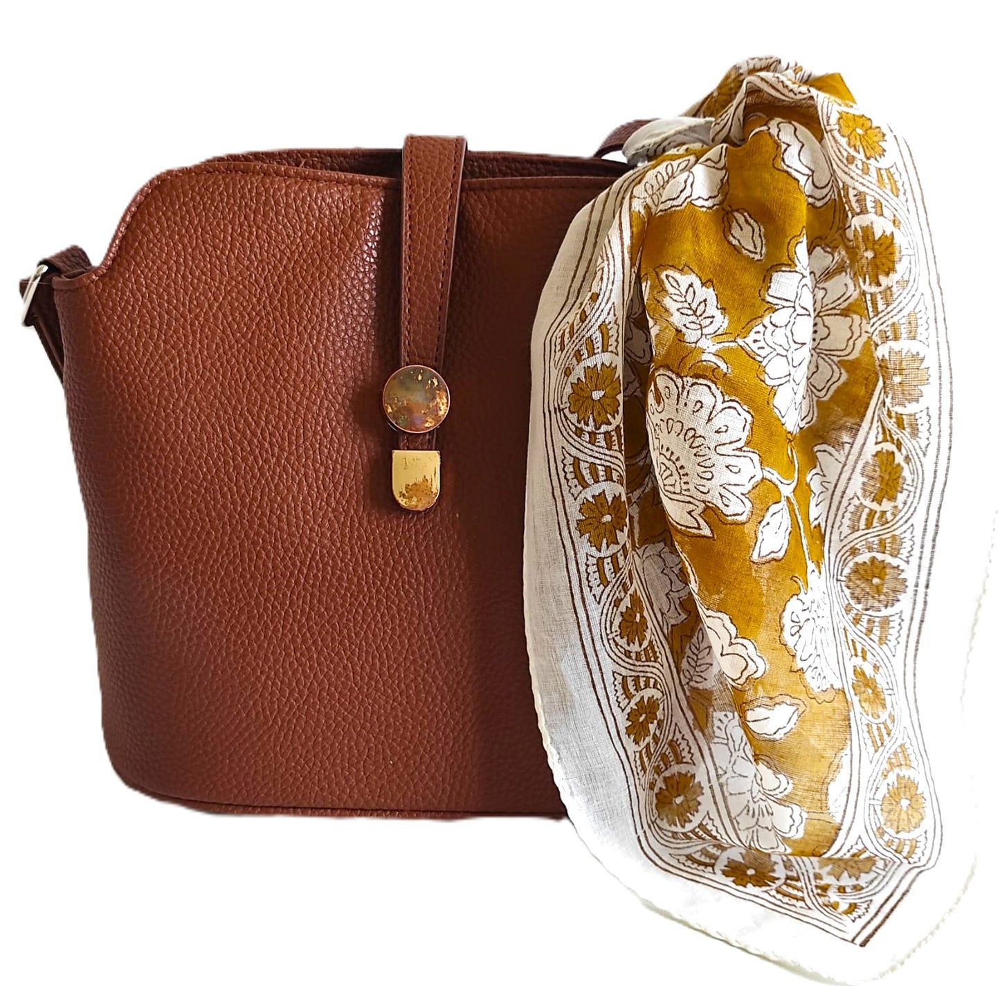 Carré foulard bandana en voile de coton – Block print Jaipur (50x50 cm)- AGRA