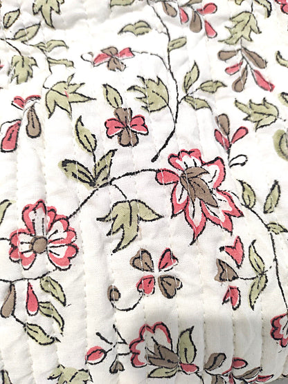 Trousse de toilette artisanale en coton Block Print – 2 tailles (S & L)