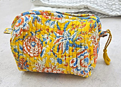 Trousse de toilette, maquillage Block print - 18 x14 x 15 cms