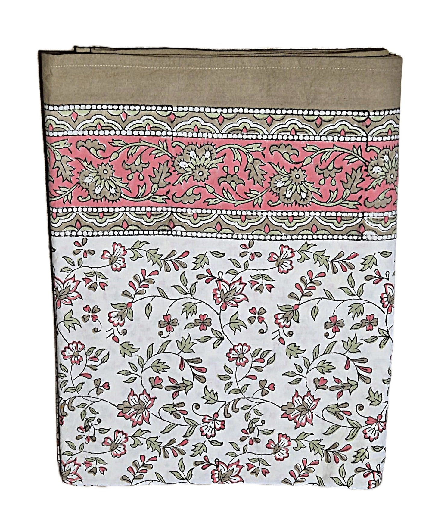 Nappe Coton Block print - 160x230 cms