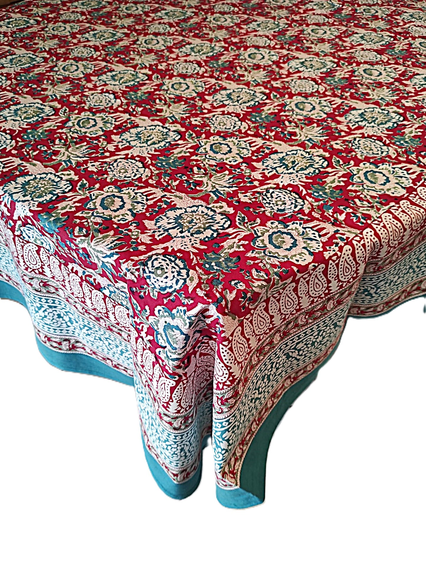 Nappe Coton Block print - 160x230 cms