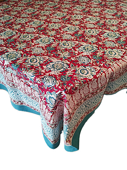 Nappe Coton Block print - 160x230 cms