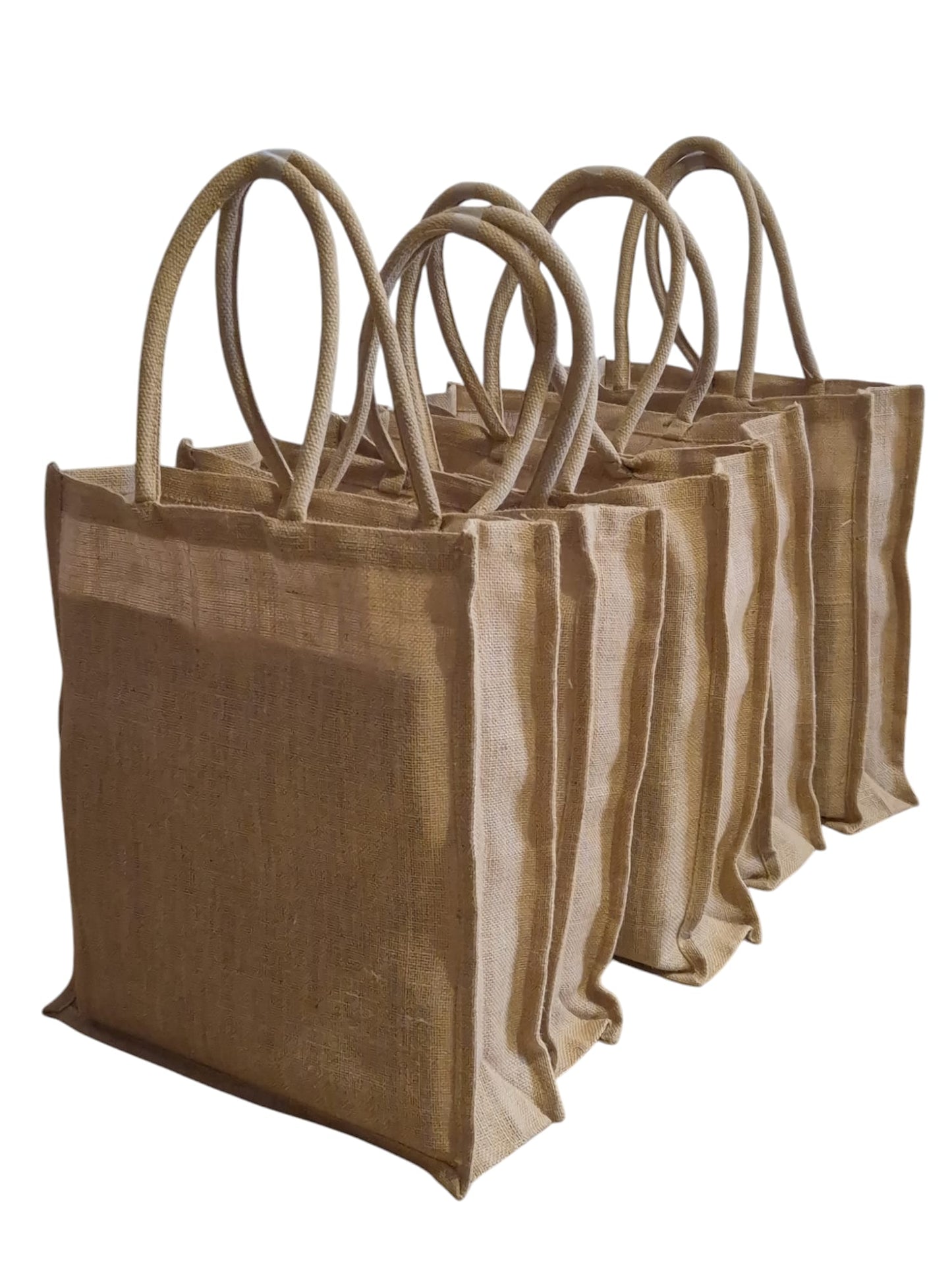 Sac en toile de jute – Fabrication artisanale à Kolkata (40 x 43 x 12 cms)