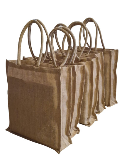 Sac en toile de jute – Fabrication artisanale à Kolkata (40 x 43 x 12 cms)