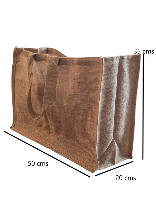 Sac en toile de jute – Fabrication artisanale à Kolkata (50 x 35 x 20 cms)